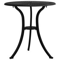 VidaXL Tuintafel 62x62x65 cm gietaluminium zwart - thumbnail