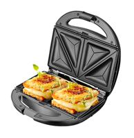 Adler AD 3040 sandwich maker 1200 W Zwart, Grijs - thumbnail