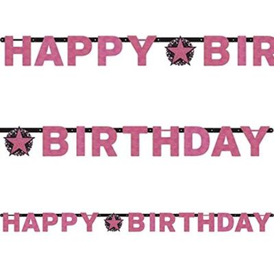 Happy Birthday Letterslinger Sparkling Pink
