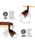 Light depot - LED opbouwspot Curl 3 lichts Ø 22 cm - brons - Outlet - thumbnail