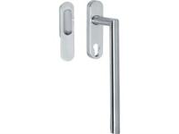 Intersteel Hef/schuifdeurbeslag Hoek 90° profielcilindergat 69mm - RVS - thumbnail