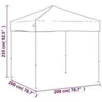 Partytent inklapbaar 2x2 m blauw - thumbnail