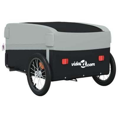 Fietstrailer 45 kg ijzer zwart en grijs Fietstrailer 45 kg ijzer zwart en grijs