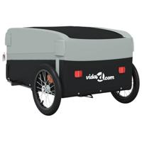 Fietstrailer 45 kg ijzer zwart en grijs - thumbnail