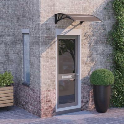 Deurluifel 80x80 cm polycarbonaat zwart Deurluifel 80x80 cm polycarbonaat zwart
