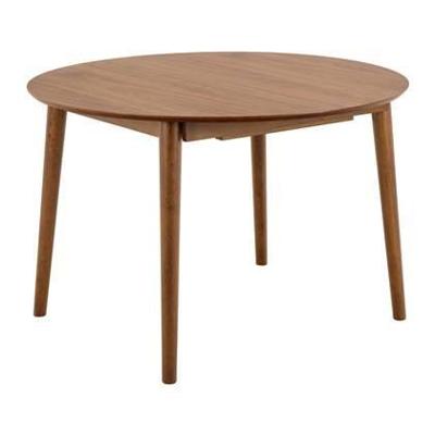 Bendt Uitschuifbare Ronde Eettafel 'Montreux' Walnoot, 115-154 x 115cm, kleur Bruin
