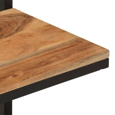 Wandschap 40x30x50 cm massief acaciahout en ijzer