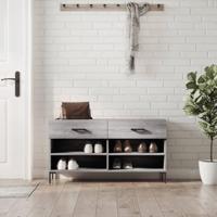 VidaXL Schoenenbank 102x35x55 cm bewerkt hout grijs sonoma eikenkleur - thumbnail