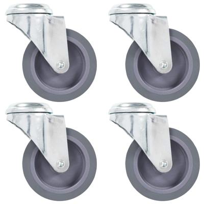 VidaXL 24 st zwenkwielen met boutgaten 75 mm