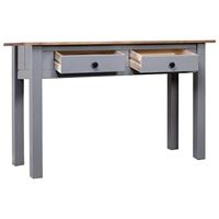 VidaXL Wandtafel panama range 110x40x72 cm massief grenenhout grijs - thumbnail