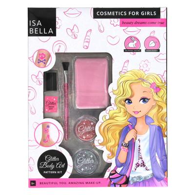 Isabella body art glitters met patronen in doos