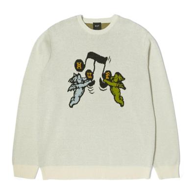 HUF Song Intarsia Casual Sweater Heren S HUF Song Intarsia Casual Sweater Heren S