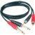 Klotz AT-CJ0100 twin kabel 2x RCA - 2x jack 6.35mm ongebalanceerd 1m