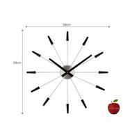 NeXtime NE-2610ZW Wandklok Dia. 58 Cm, Metaal, Zwart, &apos;Plug Inn&apos; - thumbnail