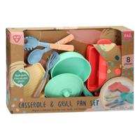 Playgo braadpan en grillpan speelset - 8dlg. - thumbnail