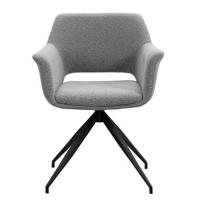 Eetkamerstoel Belle - stof - grijs - Leen Bakker - thumbnail