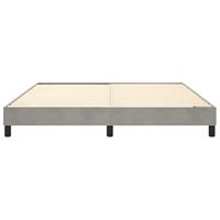 Boxspringframe fluweel lichtgrijs 160x200 cm - thumbnail