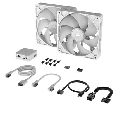 Corsair iCUE LINK RX140 RGB PC-ventilator Wit (b x h x d) 140 x 140 x 25 mm Incl. LED-verlichting Corsair iCUE LINK RX140 RGB PC-ventilator Wit (b x h x d) 140 x 140 x 25 mm Incl. LED-verlichting