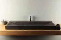 Natuurstenen Wastafel Hardsteen Rechthoek 120x45 cm 1 Kraangat | BE-0041k - thumbnail