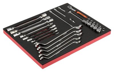 Bahco Foaminlay Fit&Go 3/3 met doppen en toebehoren 3/8" en sleutels - 36-delig - FF1A5027