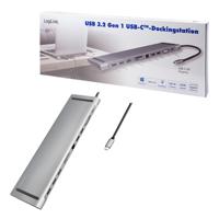 LogiLink UA0373 USB-C dockingstation Geschikt voor merk (dockingstation): Universeel USB-C Power Delivery, Geïntegreerde kaartlezer - thumbnail