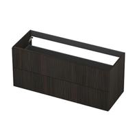 INK - Onderkast 2L Fineer Gefreesd Tbv Greep - 1200x450x520 Mm - Matt Intens Black - thumbnail