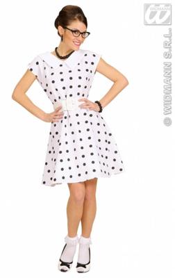 Jurk 50&apos;s wit met petticoat