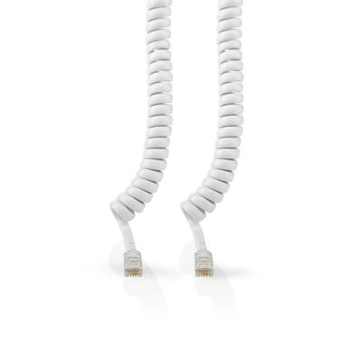 Nedis TCGB90100WT20 Telecomkabel Rj10 Male Rj10 Male 2.00 M Kabel Design: Gekruld Kabeltype: Rj10 Wit Nedis TCGB90100WT20 Telecomkabel Rj10 Male Rj10 Male 2.00 M Kabel Design: Gekruld Kabeltype: Rj10 Wit