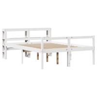 Seniorenbed met hoofdbord massief grenenhout wit 140x190 cm - thumbnail
