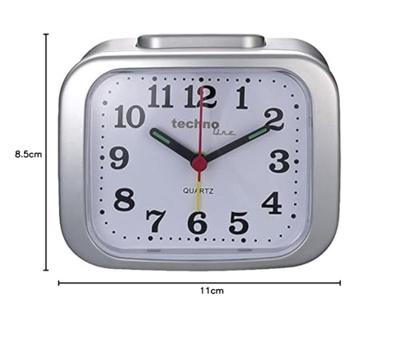 Techno Line Model XL silber Wekker Kwarts Zilver Alarmtijden 1 1 timertijd