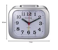 Techno Line Model XL silber Wekker Kwarts Zilver Alarmtijden 1 1 timertijd - thumbnail