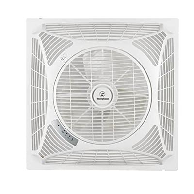 Westinghouse Windsquare Plafondventilator 46 W, 50 W, 52 W (Ø x h) 36 cm x 21 cm Wit Met afstandsbediening, LED-indicatie, Timer, Oscillerend Westinghouse Windsquare Plafondventilator 46 W, 50 W, 52 W (Ø x h) 36 cm x 21 cm Wit Met afstandsbediening, LED-indicatie, Timer, Oscillerend