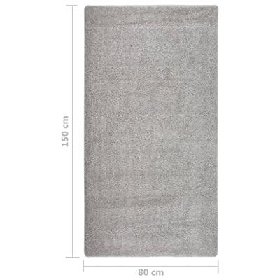 VidaXL Vloerkleed shaggy anti-slip 80x150 cm lichtgrijs