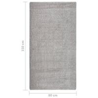 VidaXL Vloerkleed shaggy anti-slip 80x150 cm lichtgrijs - thumbnail