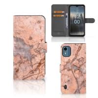 Nokia C12 | Bookcase | Marmer Oranje - thumbnail