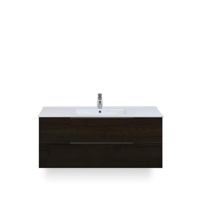 Seville Badmeubelset 120 cm - 2 laden Black Oak Edge greep - Wastafel Enjoy Enkel