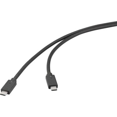 Renkforce USB-kabel USB 3.2 Gen2x2 20 GBit/s USB-C stekker, USB-C stekker 0.50 m Zwart 4K UHD RF-6830466 Renkforce USB-kabel USB 3.2 Gen2x2 20 GBit/s USB-C stekker, USB-C stekker 0.50 m Zwart 4K UHD RF-6830466