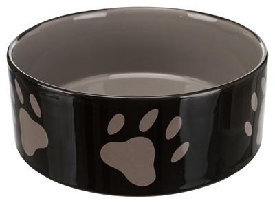 TRIXIE VOERBAK POOTMOTIEF KERAMIEK BRUIN / TAUPE 20X20 CM 1,4 LTR