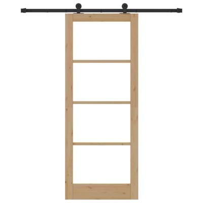 Schuifdeur ORKDAL Bruin 83 x 211 cm Hout en metaal