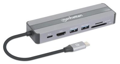 Manhattan 153928 USB-C dockingstation Geschikt voor merk (dockingstation): Universeel Incl. laadfunctie, USB-C Power Delivery - thumbnail