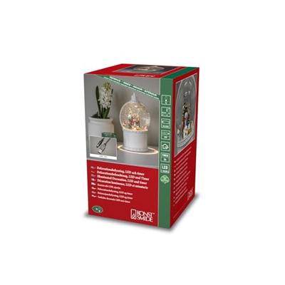 Konstsmide 4302-200 LED-lantaarn Sneeuwpop met boom Warmwit LED Wit Watergevuld, Timer Konstsmide 4302-200 LED-lantaarn Sneeuwpop met boom Warmwit LED Wit Watergevuld, Timer