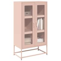Hoge kast 68x39x123 cm staal roze - thumbnail