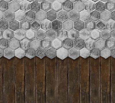 Vanilla Lime Vanilla Lime Fotobehang Floral Tiles - 014262