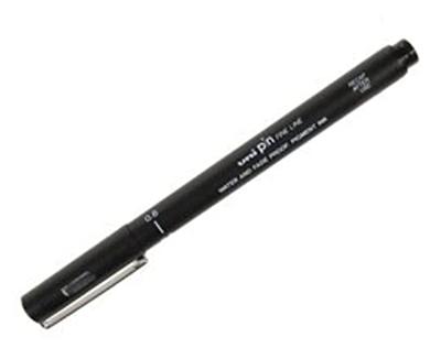 Uni Pin fineliner, ronde punt, 0,8 mm, zwart