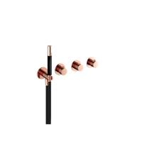 Hotbath Cobber Afbouwdeel Bad/Douche Thermostaat 2 stopkranen zonder uitloop Rosé Goud CB7071 - thumbnail