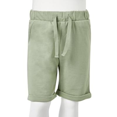 Kindershorts met trekkoord 116 lichtkaki - thumbnail