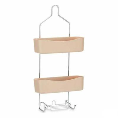 Douchehanger 28 x 60 x 14 cm Beige Metaal Plastic (6 Stuks)