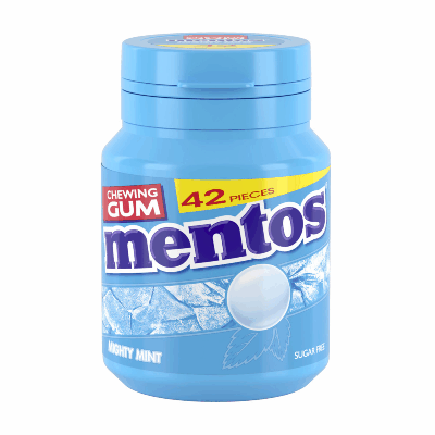 Mentos kauwgom mighty mint bottle (6x 42 stuks)