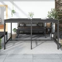 Tuintafel 203,5x90x110 cm massief grenenhout grijs - thumbnail