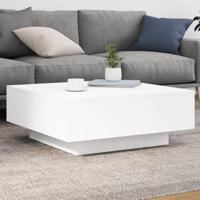 Salontafel 80x80x31 cm spaanplaat wit - thumbnail